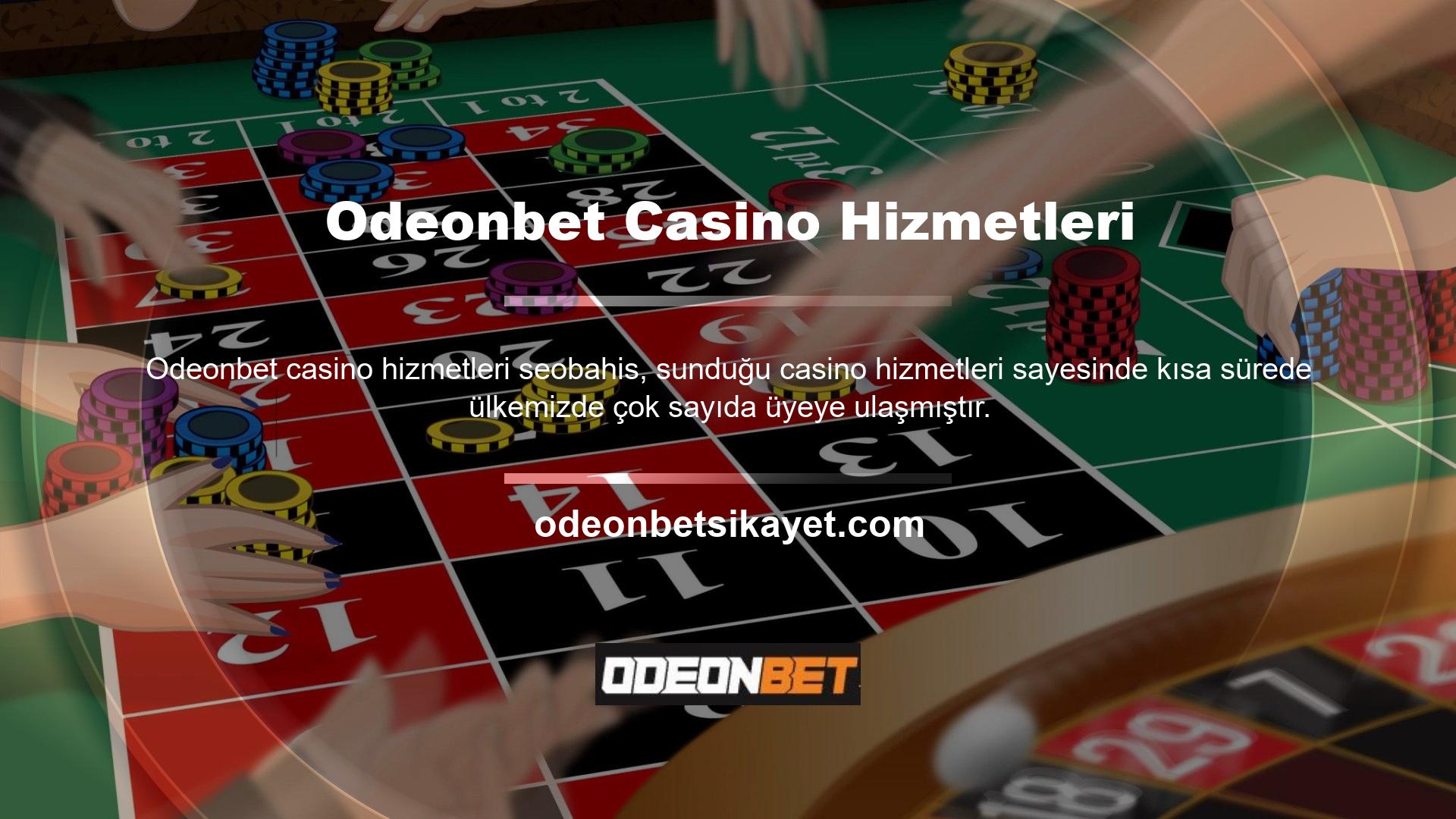 Odeonbet casino altyapısı için Canlı Bahis Ofisi çeşitli proje firmaları ile anlaşmalar yapmıştır